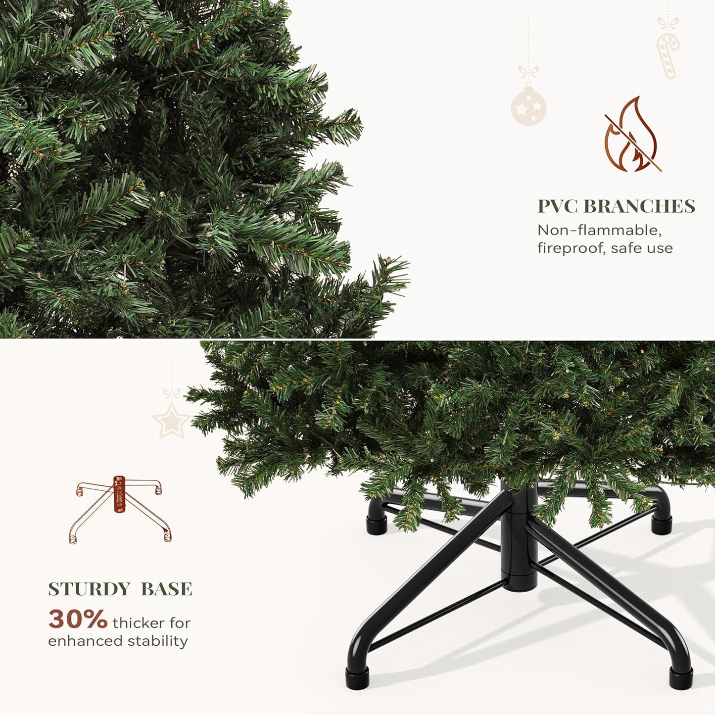 Artificial Lit Up Christmas Tree