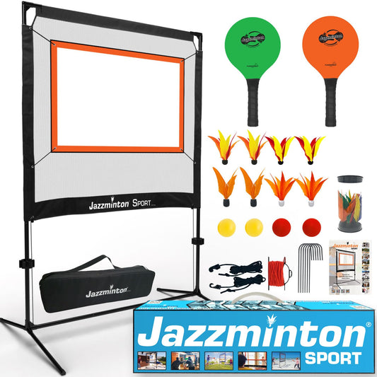 🏓🎾🪶 Jazzminton-Sport™ – The Original Paddle Game with a Net